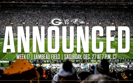 Packers vs. Ravens Primetime Showdown Set for Dec. 27