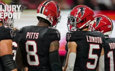 Drake London Out; Four Falcons Starters Questionable Against Buccaneers