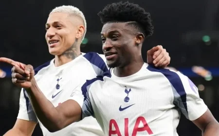 Tottenham Triumphs 3-0 Over Slavia, Nears Champions League Top Eight