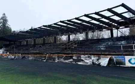 Stadium Fire Destroys Main Stand in Devastating Blaze
