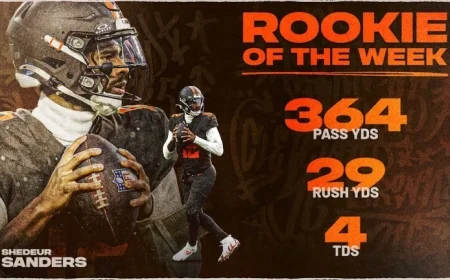 Shedeur Sanders Earns NFL Rookie of the Week Honors for Week 14