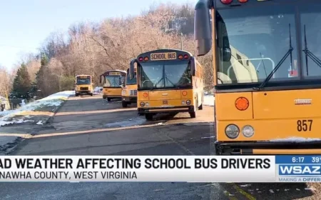 Wintry Weather Disrupts School Bus Drivers’ Routes