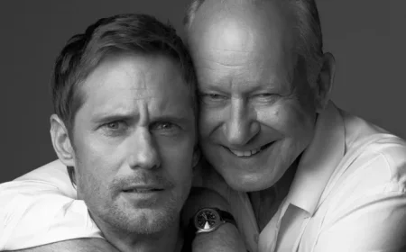 Alexander and Stellan Skarsgård Discuss Pillion BDSM and Awards Season Competition