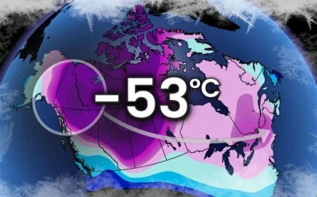 Canada’s Extreme Cold Front Pushes Onward After -50°C Reading