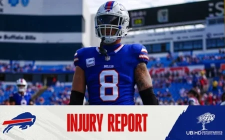 Buffalo Bills Release Injury Report Ahead of Patriots Matchup
