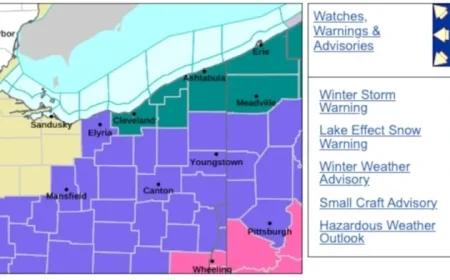 Northeast Ohio Faces Lake-Effect Snow Warning