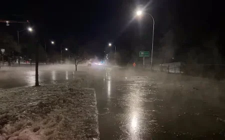 Water Main Break Halts Traffic on Main Street in North Kildonan
