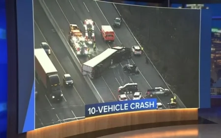 10-Vehicle Pileup Disrupts Traffic on New Jersey Turnpike in Mt. Laurel