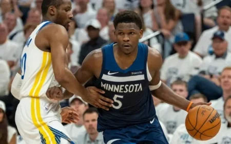 Anthony Edwards Sidelined Against Warriors Due to Right Foot Soreness