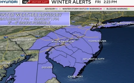 Snow Alert for Philadelphia: Weekend Forecast Predicts Winter Weather Advisory