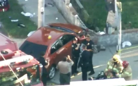 Driver Crashes on Sidewalk, Injures 7 California Track Team Students