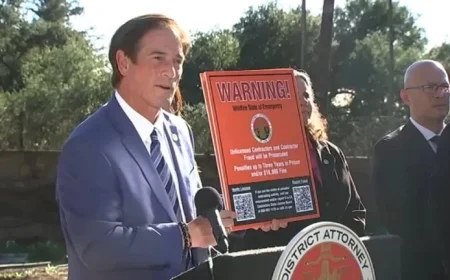 DA Charges Unlicensed Contractors, Warns Los Angeles County Burn Zones