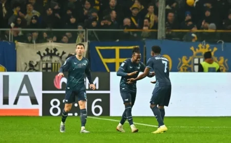 Serie A: Noslin Leads Nine-Man Lazio to 1-0 Victory Over Parma