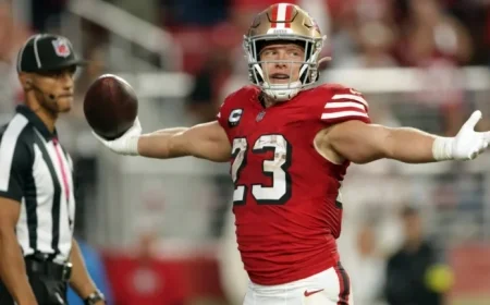 49ers’ McCaffrey Likely Ready Despite Questionable Status Against Titans