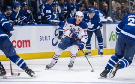 Oilers Face Off Against Maple Leafs
