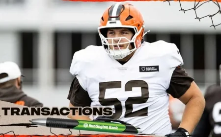 Browns Add Garrett Dellinger, Elevate Edmonds and Hurst to Active Roster