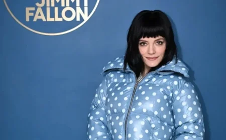 Lily Allen Captivates in Polka-Dot Puffer, Blurring Art and Life