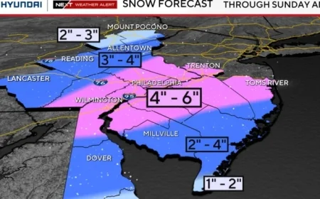Winter Storm Warning: Measurable Snowfall Hits Philadelphia Area – Forecast Inside