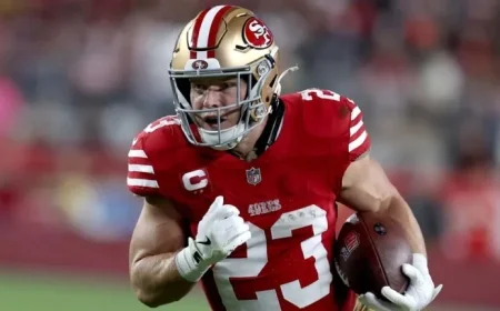 Niners’ RB Christian McCaffrey Set to Play Sunday vs. Titans