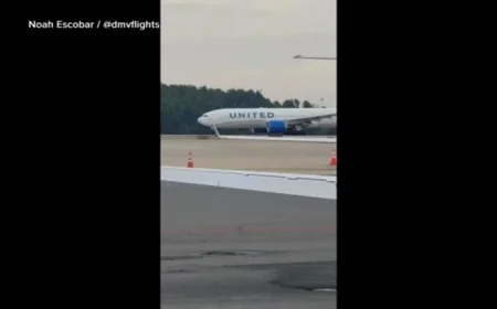 United Airlines Flight 803 Safely Returns to Dulles After Engine Failure