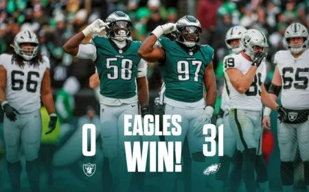 Eagles Dominate Raiders in 31-0 Shutout Game Recap
