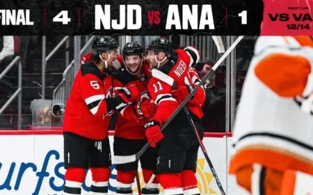 Devils Triumph Over Ducks, Ending Home Losing Streak