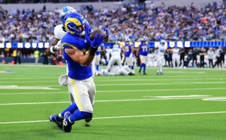 Colby Parkinson’s Controversial Touchdown Ignites Rams’ Late Surge Against Lions