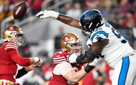 Panthers Lead NFC South for First Time in Derrick Brown’s Career