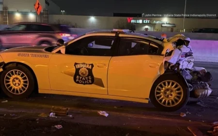 Impaired Driver Strikes Indiana Trooper for Third Time Near Indianapolis