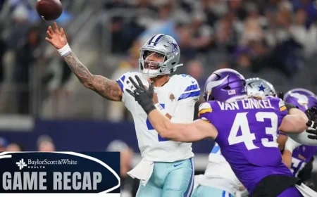Vikings Triumph Over Cowboys with a 34-26 Victory
