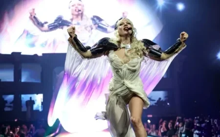 Lady Gaga Halts Sydney Concert as Dancer Falls Off Stage