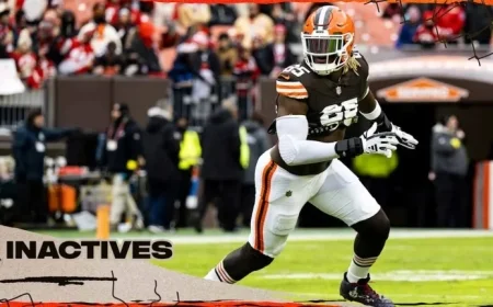 Cleveland Browns Reveal Inactive Players for Week 15 Against Bears