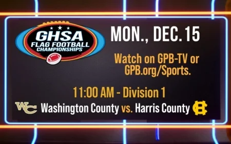 Washington County Faces Harris County in 2025 GHSA Division 1 Flag Football Final