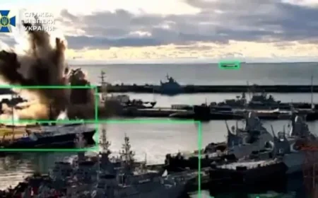 Ukraine Strikes Russian Submarine in Historic Black Sea Drone Attack