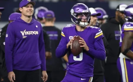 Minnesota Vikings Coach Kevin O’Connell Reacts to J.J. McCarthy’s ‘Griddy’