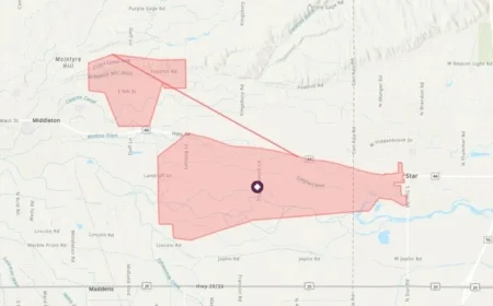 Power Outage Hits Over 1,700 Residents Near Star and Middleton