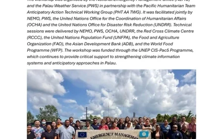 Palau Develops National Anticipatory Action Framework in Workshop