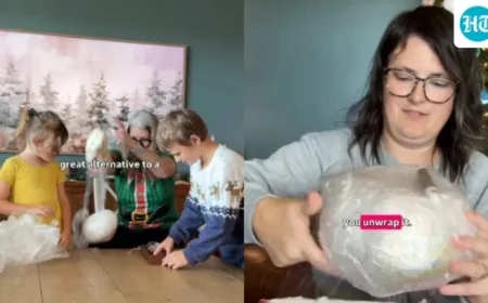 Saran Wrap Ball Game Gains Popularity at Christmas Parties: How to Play