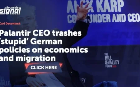 Palantir CEO Criticizes German Economic and Migration Policies
