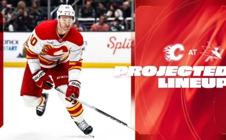Flames vs. Sharks: Projected Lineup Preview
