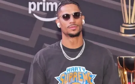 Knicks Star Honors Superfan Timothée Chalamet Ahead of NBA Cup Final