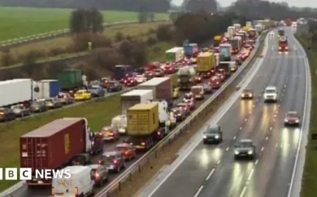 Six-Vehicle Crash Near Newmarket Causes A14 Delays