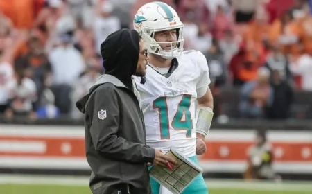 Miami Dolphins Bench QB Tua Tagovailoa; Ewers Set to Start