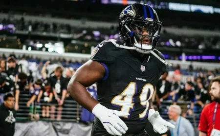 Jay Higgins IV Rejoins Ravens Practice