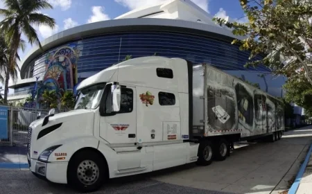 Ice Trucks Arrive in Miami to Begin Winter Classic Rink Build