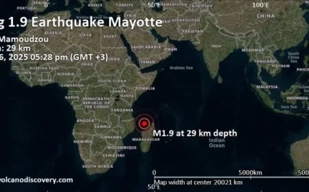 Minor 1.8 Earthquake Strikes 21 km East of Mamoudzou, Mayotte