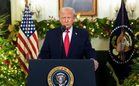 Trump Lowers Prices, Unveils Military Bonuses in Year-End Address
