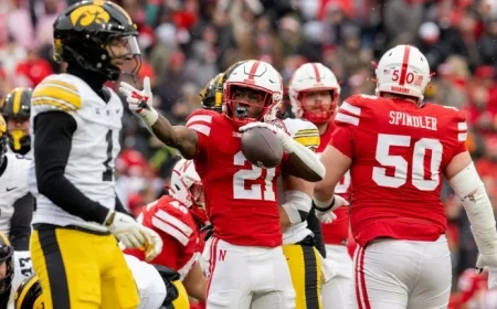 Johnson Earns First-Team All-America Honor at University of Nebraska