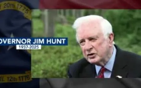Former North Carolina Governor Jim Hunt Passes Away at 88