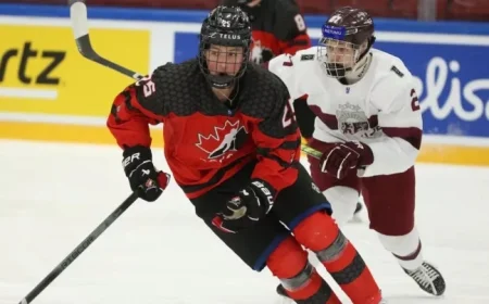Caleb Desnoyers Enhances Canada’s World Junior Camp with Golden Performance